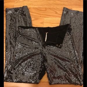 Free people glittery stretchy pants. In excellent condition.